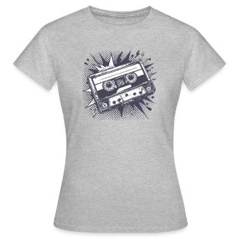 Tape Kasi - Frauen T-Shirt - Grau meliert - Vorne - AI Model Female 172 dark (172cm)