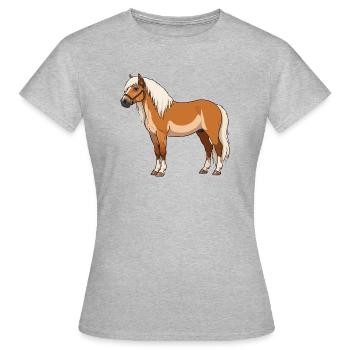 Haflinger bangs real - Women's T-Shirt - heather grey - Front - AI Model Female 172 dark (172cm)