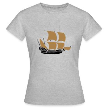 ship - Women's T-Shirt - heather grey - Front - AI Model Female 172 dark (172cm)