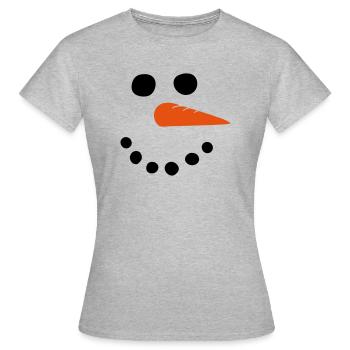 Bonhomme de neige - T-shirt Femme - gris chiné - Devant - AI Model Female 172 dark (172cm)