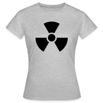 radioaktiv - Frauen T-Shirt - Grau meliert - Vorne - AI Model Female 172 dark (172cm)