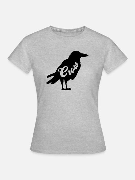 crow - Frauen T-Shirt - Grau meliert
