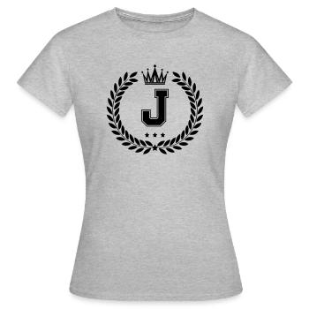 Les armoiries J - T-shirt Femme - gris chiné - Devant - AI Model Female 172 dark (172cm)