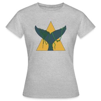 Umweltverschmutzung Naturschutz - Frauen T-Shirt - Grau meliert - Vorne - AI Model Female 172 dark (172cm)