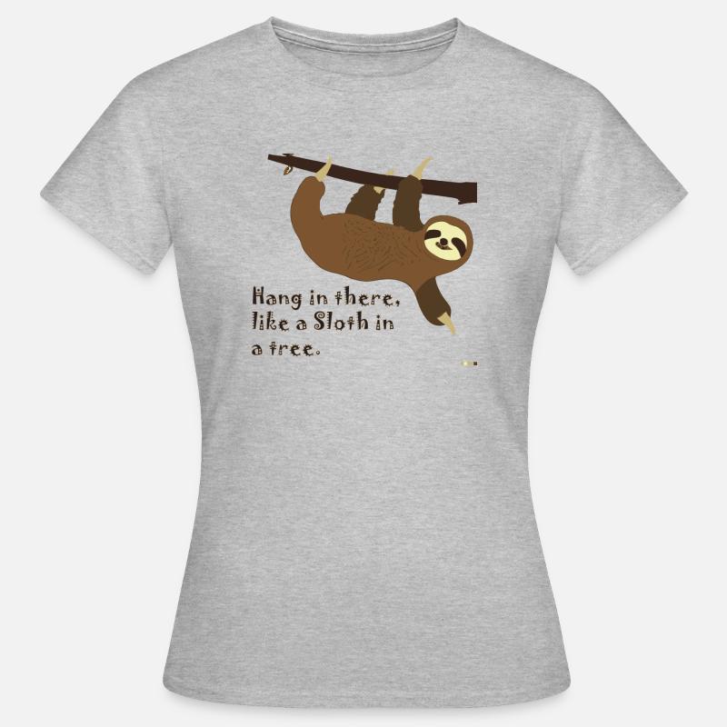 Sloth in tree - Women's T-Shirt - heather grey