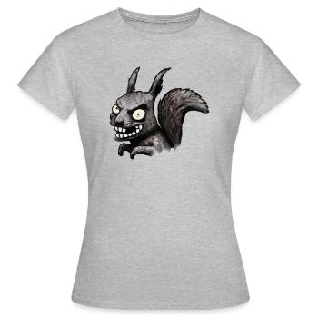Evil Squirrel - Women's T-Shirt - heather grey - Front - AI Model Female 172 dark (172cm)