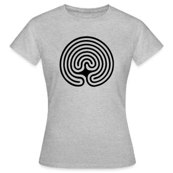 Labyrinth - Frauen T-Shirt - Grau meliert - Vorne - AI Model Female 172 dark (172cm)