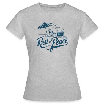 plage rip - humour de vacances d'été - T-shirt Femme - gris chiné - Devant - AI Model Female 172 dark (172cm)