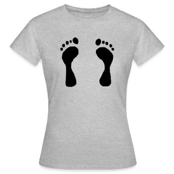 * Empreintes * - T-shirt Femme - gris chiné - Devant - AI Model Female 172 dark (172cm)