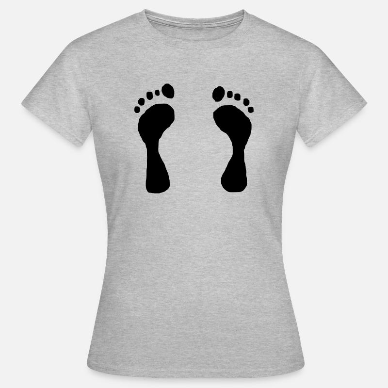 * Footprints * - Women's T-Shirt - heather grey