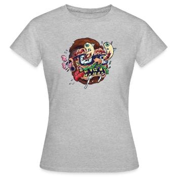 Crazy skater swag - Frauen T-Shirt - Grau meliert - Vorne - AI Model Female 172 dark (172cm)