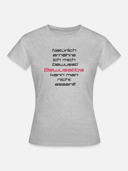 Bewusste Ernährung - Frauen T-Shirt - Grau meliert