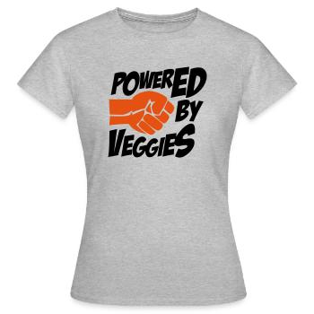 powered by veggies - Women's T-Shirt - heather grey - Front - AI Model Female 172 dark (172cm)