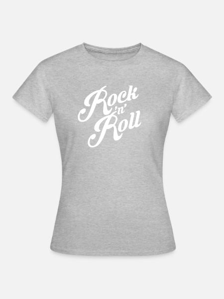 Rock`n Roll - Frauen T-Shirt - Grau meliert