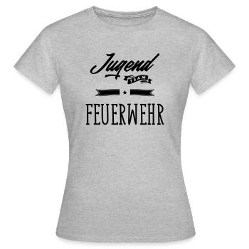 jugend feuerwehr team - Frauen T-Shirt - Grau meliert - Vorne - AI Model Female 172 dark (172cm)