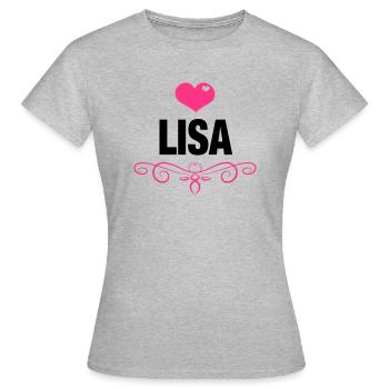 Lena, Love, Hearts, Baby, Girls, Birthday, Gifts - Women's T-Shirt - heather grey - Front - AI Model Female 172 dark (172cm)