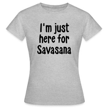 Juste Savasana - T-shirt Femme - gris chiné - Devant - AI Model Female 172 dark (172cm)