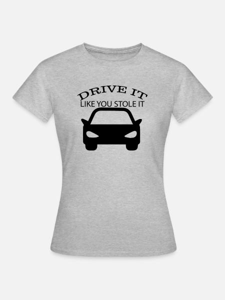 Car Auto - Frauen T-Shirt - Grau meliert