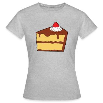 Gâteau - T-shirt Femme - gris chiné - Devant - AI Model Female 172 dark (172cm)