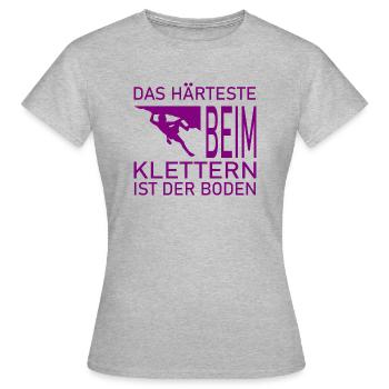 climbing - Frauen T-Shirt - Grau meliert - Vorne - AI Model Female 172 dark (172cm)