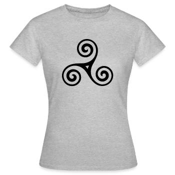Symbole celtique - T-shirt Femme - gris chiné - Devant - AI Model Female 172 dark (172cm)
