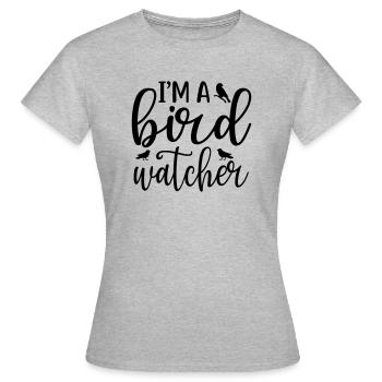 Dans le un ornithologue - T-shirt Femme - gris chiné - Devant - AI Model Female 172 dark (172cm)