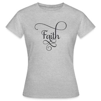 Foi - T-shirt Femme - gris chiné - Devant - AI Model Female 172 dark (172cm)