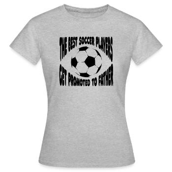 Fußballspieler Fußballdesign Fußballmannschaft - Frauen T-Shirt - Grau meliert - Vorne - AI Model Female 172 dark (172cm)