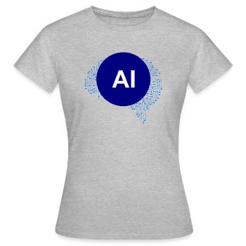 AI artificial intelligence - T-shirt Femme - gris chiné - Devant - AI Model Female 172 dark (172cm)