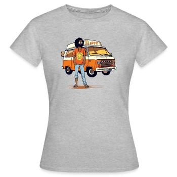Marco le hippie - T-shirt Femme - gris chiné - Devant - AI Model Female 172 dark (172cm)