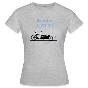 Cauchemar du vélo cargo, vélo cargo, vélo électrique - T-shirt Femme - gris chiné - Devant - AI Model Female 172 dark (172cm)