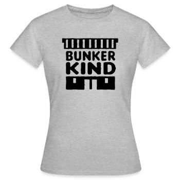 rzhw_bunker-kind-mc - Women's T-Shirt - heather grey - Front - AI Model Female 172 dark (172cm)