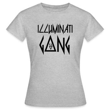 Illuminati G▲ng - T-shirt Femme - gris chiné - Devant - AI Model Female 172 dark (172cm)