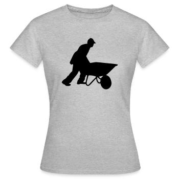 Constructeurs - T-shirt Femme - gris chiné - Devant - AI Model Female 172 dark (172cm)