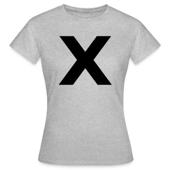 X drawing - Women's T-Shirt - heather grey - Front - AI Model Female 172 dark (172cm)