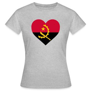 angola - Frauen T-Shirt - Grau meliert - Vorne - AI Model Female 172 dark (172cm)