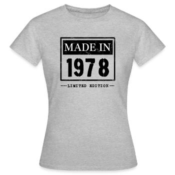 1978 - T-shirt Femme - gris chiné - Devant - AI Model Female 172 dark (172cm)