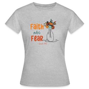 Église Religion Catholique Catholique Jésus-Christ - T-shirt Femme - gris chiné - Devant - AI Model Female 172 dark (172cm)