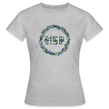 HSP - personne très sensible myosotis - T-shirt Femme - gris chiné - Devant - AI Model Female 172 dark (172cm)