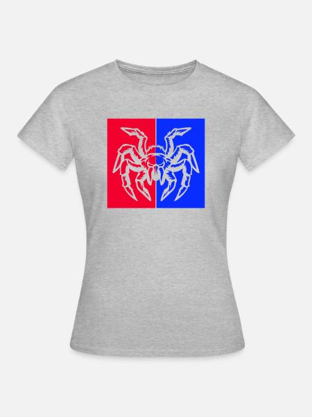 spinne spider - Frauen T-Shirt - Grau meliert