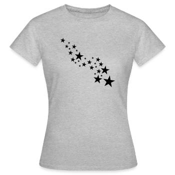 sterne - Frauen T-Shirt - Grau meliert - Vorne - AI Model Female 172 dark (172cm)