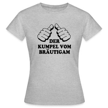 Compagnon par le marié - T-shirt Femme - gris chiné - Devant - AI Model Female 172 dark (172cm)