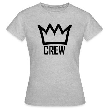 crew - T-shirt Femme - gris chiné - Devant - AI Model Female 172 dark (172cm)