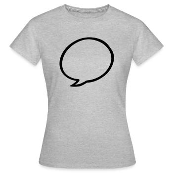 Sprechblase - Frauen T-Shirt - Grau meliert - Vorne - AI Model Female 172 dark (172cm)