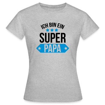 Ich bin ein Super Papa ! - Women's T-Shirt - heather grey - Front - AI Model Female 172 dark (172cm)
