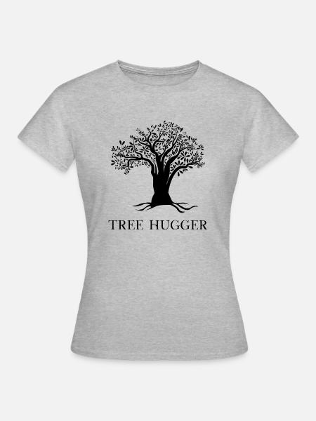 Tree Hugger - Frauen T-Shirt - Grau meliert