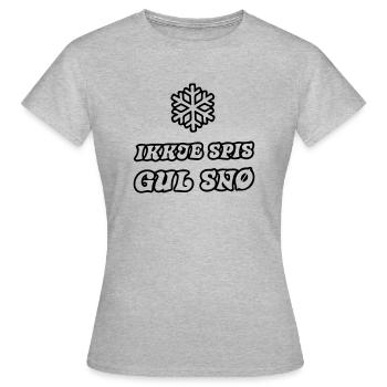 neige jaune - T-shirt Femme - gris chiné - Devant - AI Model Female 172 dark (172cm)