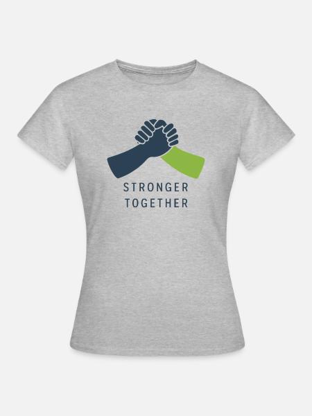 GEMEINSAM STÄRKER - Frauen T-Shirt - Grau meliert