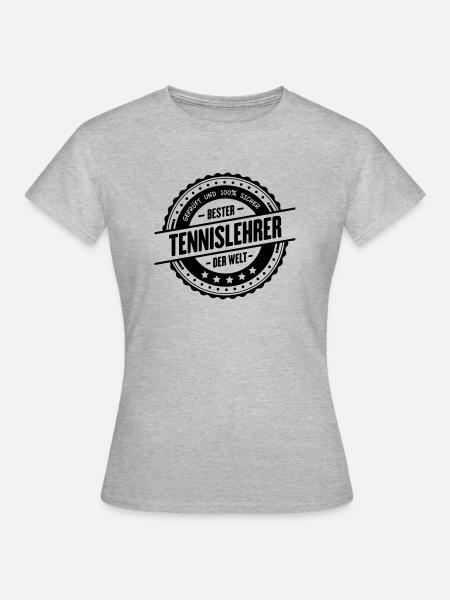 Bester Tennislehrer - Frauen T-Shirt - Grau meliert