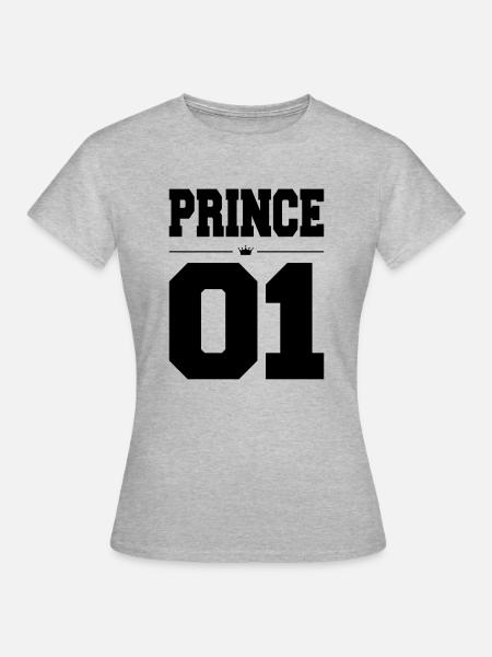 PRINCE - Frauen T-Shirt - Grau meliert